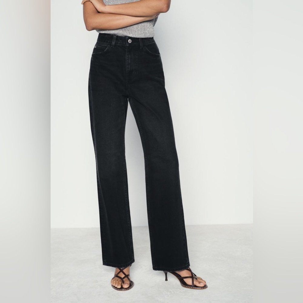 Zara straight leg denim jeans